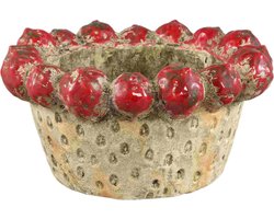 PTMD Schaal Fruitsy - 30x30x15 cm - Terracotta - Rood