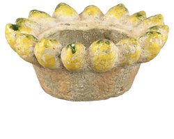 PTMD - Schaal Fruitsy - Geel - 25x25x10.5cm