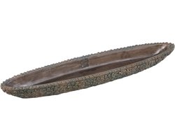 PTMD Schaal Jannicke - 75x15x6 cm - Cement - Zwart
