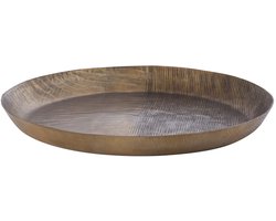 PTMD Schaal Jowad - 46x46x4 cm - Aluminium - Goud