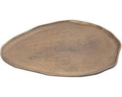 PTMD Schaal Kora - 36x30x1 cm - Aluminium - Messing