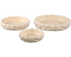 PTMD Schaal Mikay - 40x40x9 cm - Cement - Wit