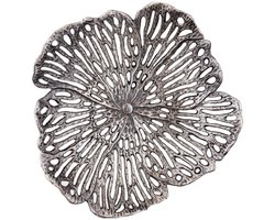 PTMD Schaal Ryhann - 38x37x8 cm - Aluminium - Zilver