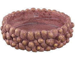 PTMD Schaal Stenley - 46x46x13 cm - Cement - Brons