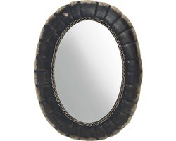 PTMD Seldor Ovale Spiegel - 35 x 4 x 60 cm - Ijzer - Grijs