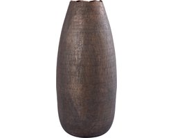 PTMD Semin Copper Alu Round Rustic Pot Wavy Edge L
