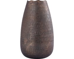 PTMD Semin Copper Alu Round Rustic Pot Wavy Edge S