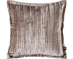 PTMD Senny Sierkussen - 45x3x45 cm - Fluweel - Beige