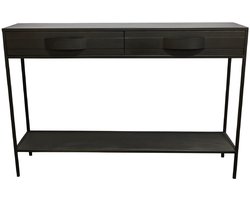 PTMD Sidetable Acalia - 120x30x81 cm - Metaal - Bruin