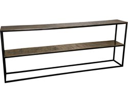 PTMD Sidetable Kae Goud Alu Zwart Rectangl Single