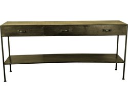 PTMD Sidetable Simple Metal Goud Open 3 Laden