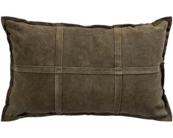 PTMD Sierkussen Cobie - 60x8x40 cm - Suede - Groen