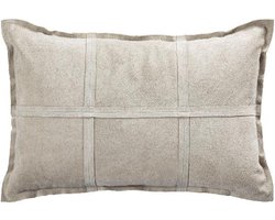 PTMD Sierkussen Cobie - 60x8x40 cm - Suede - Taupe