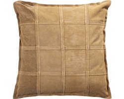 PTMD Sierkussen Cobie - 60x8x60 cm - Suede - Bruin