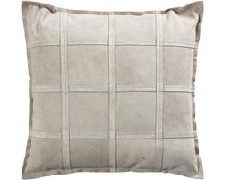 PTMD Sierkussen Cobie - 60x8x60 cm - Suede - Taupe