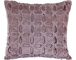 PTMD Sierkussen Nasim - 60x60x10 cm - Katoen - Roze