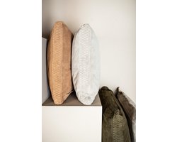 PTMD Sierkussen Suky - 60x8x60 cm - Suede - Bruin