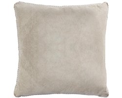 PTMD Sierkussen Suky - 60x8x60 cm - Suede - Taupe