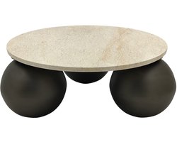 PTMD Skippy Coffee Table Beige Marble