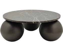 PTMD Skippy Coffee Table Brown Marble