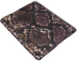PTMD Sneaky Red cotton velvet table cover snake print