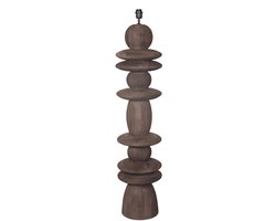 PTMD Staande Lamp Callain - 30x30x123 cm - Hout - Bruin
