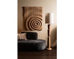 PTMD Staande Lamp Lorinne - 29x29x125 cm - Hout - Naturel