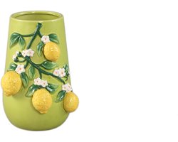 PTMD Stacy Green Ceramic Vase With Lemons On Twig S