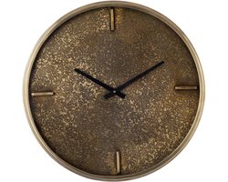 PTMD Taylor Brass Iron Round Clock With Print S
