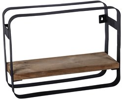 PTMD Tevis houten plank rechthoek maat in cm: 40 x 15 x 30 - Zwart