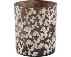 PTMD Theelichthouder Shiny Bruin - 10 cm
