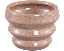 PTMD Tims Bloempot - 8 x 8 x 6 cm - Keramiek - Bruin