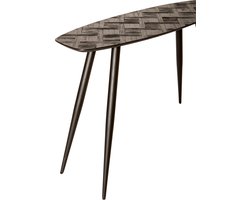 PTMD Tyano Black Recycled Teak Wood Side Table
