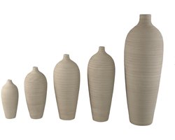 PTMD Vaas Cavinn - 18x18x49 cm - Keramiek - Beige