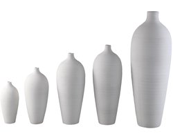 PTMD - Vaas Cavinn - Wit - 15x15x35cm