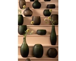 PTMD Vaas Elichi - 20x20x25 cm - Glas - Bruin