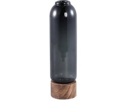 PTMD Vaas Fleure - 7x7x28 cm - Hout - Grijs