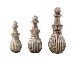 PTMD Vaas Myrtle - 15x15x41 cm - Keramiek - Creme