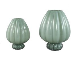 PTMD Vaas Syamer 1 - 21x21x27 cm - Glas - Groen