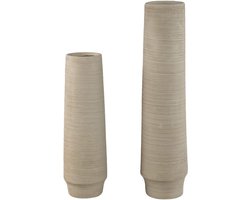 PTMD Vaas Zonna - 15x15x60 cm - Keramiek - Beige