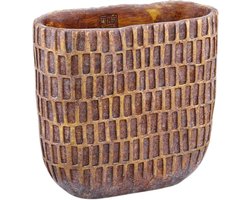 PTMD Vivienne Bloempot - 30x15x28 cm - Cement - Bruin