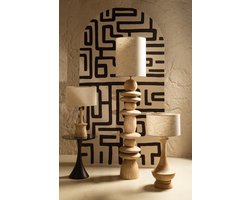PTMD Vloerlamp Callain - 30x30x123 cm - Hout - Naturel