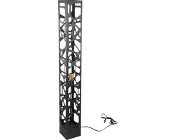 PTMD vloerlamp Ferdin EU-stekker zwart 124 cm