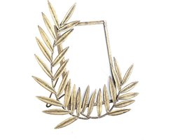 PTMD Wanddecoratie Merila - 27x15x24 cm - Metaal - Goud