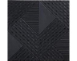 PTMD Wandpaneel Belinda - 120x2x120 cm - MDF - Zwart