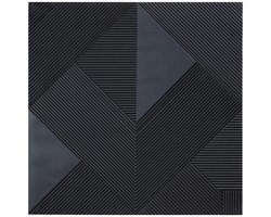 PTMD Wandpaneel Belinda - 90x2x90 cm - MDF - Zwart