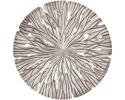 PTMD Wandpaneel Bonte - 90x2x90 cm - MDF - Creme