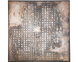 PTMD Wandpaneel Pathe - 122x5x122 cm - Canvas - Bruin