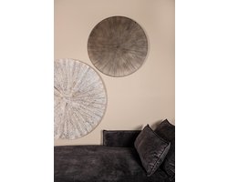 PTMD Wandpaneel Rond L - 120x2x120 cm - Hout - Wit