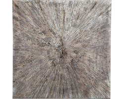 PTMD Wandpaneel Vierkant L - 120x2x120 cm - Hout - Wit